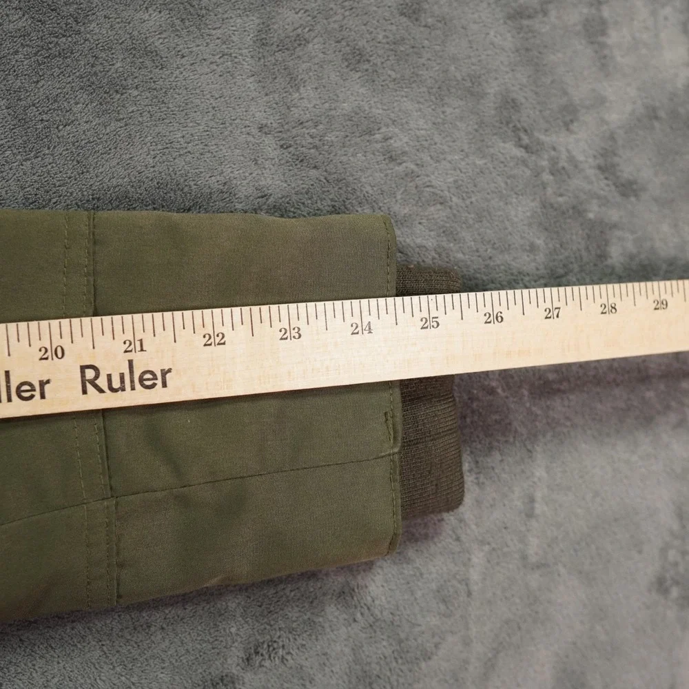 Abercrombie Fitch Jacket Womens XS Olive‎ Green Faux Fur Hooded Puffer Bomber